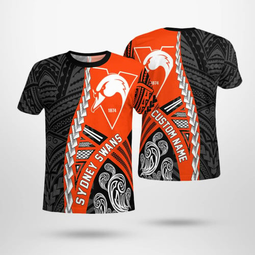 Personalized Sydney Swans Tribal 3D T-shirt