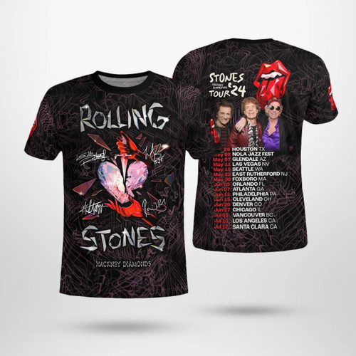 The Rolling Stones Tour 2024 3D Shirt
