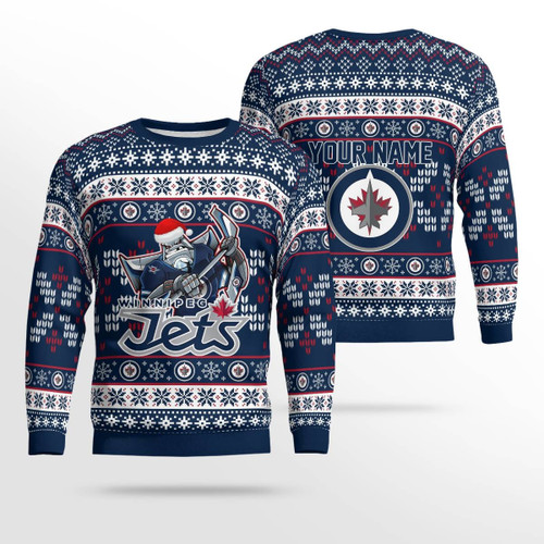 Personalized Winnipeg Jets NHL Ugly Christmas Sweater