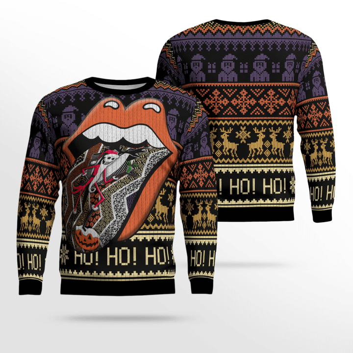 THE ROLLING STONES - JACK SKELLINGTON UGLY CHRISTMAS SWEATER