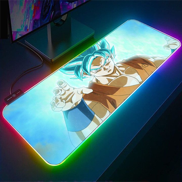 Dragon Ball Super Saiyan Goku LED Gaming Mouse Pad