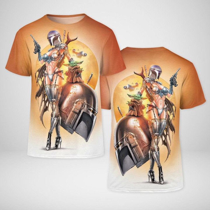Mandalorian Naughty SW 3D T-shirt