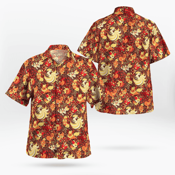 PKM Red Color Hawaii Shirt