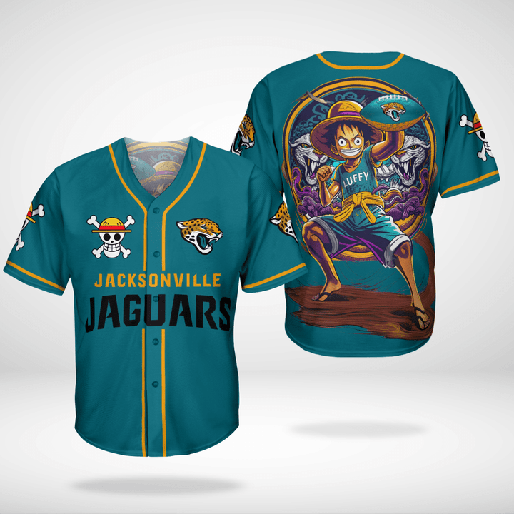 Jacksonville Jaguars x Luffy Baseball Jersey
