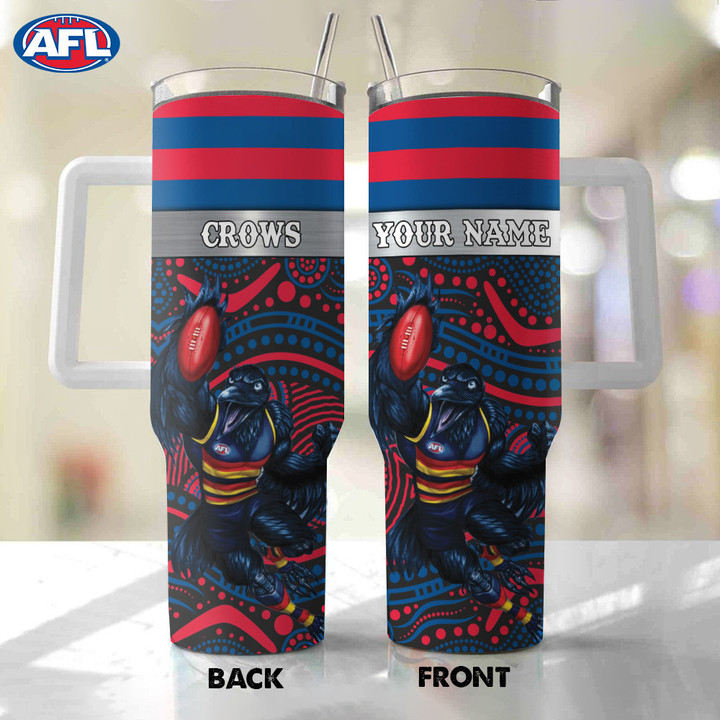 AFL Adelaide Crows Personalized Handled Tumbler