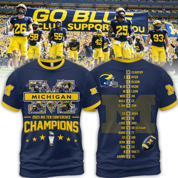 Michigan Wolverines 2023 Champions 3D T-Shirt