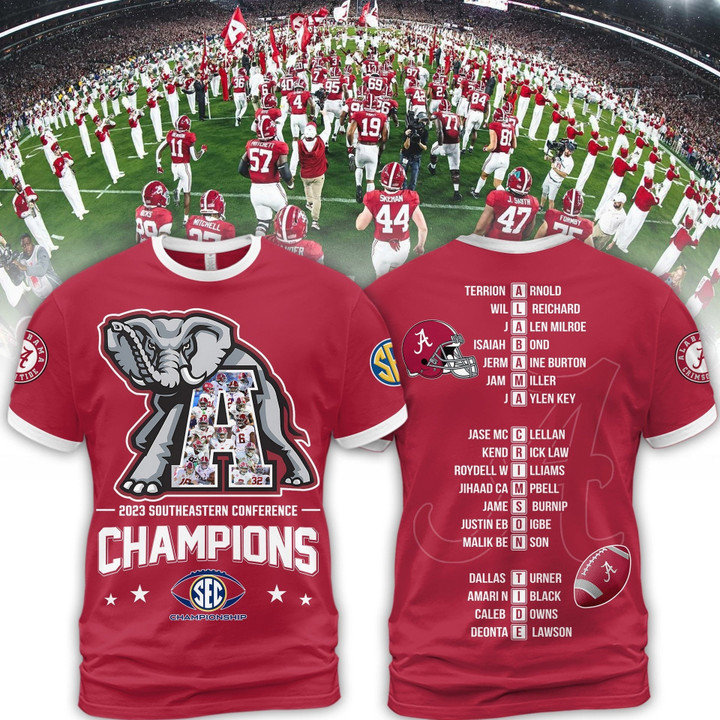 Alabama Crimson Tide 2023 Champions 3D T-Shirt