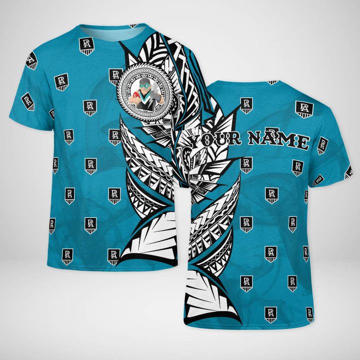 Personalized Port Adelaide Tribal Smoke 3D T-shirt