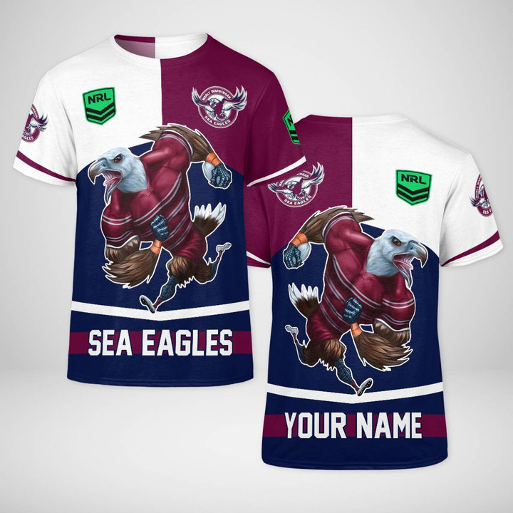 Personalized Sea Eagles NRL 3D T-shirt