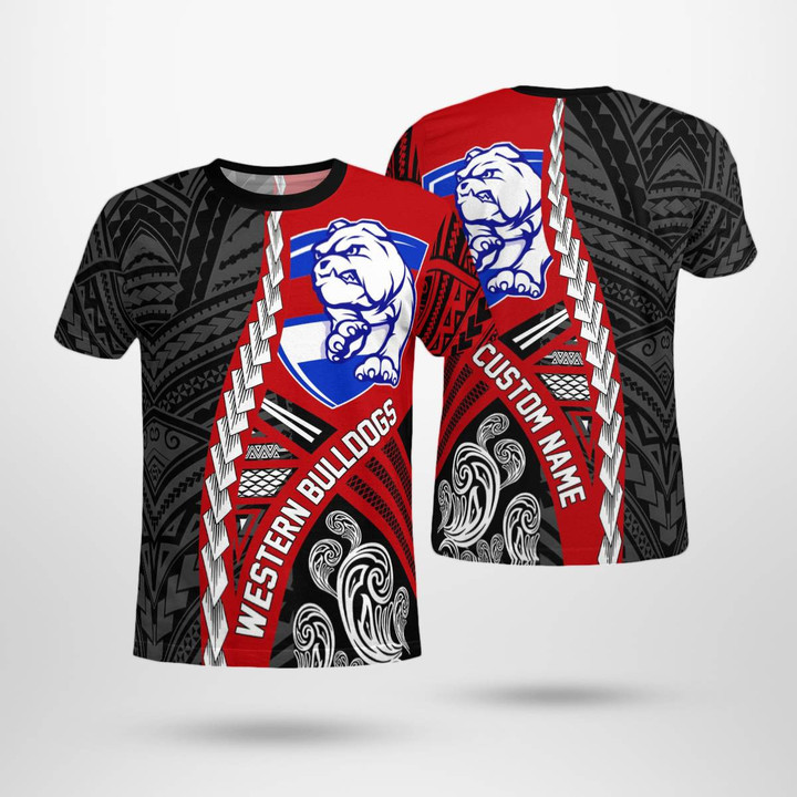 Personalized Western Bulldogs Tribal 3D T-shirt