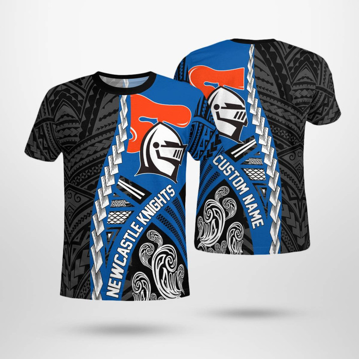 Personalized Newcastle Knights Tribal 3D T-shirt