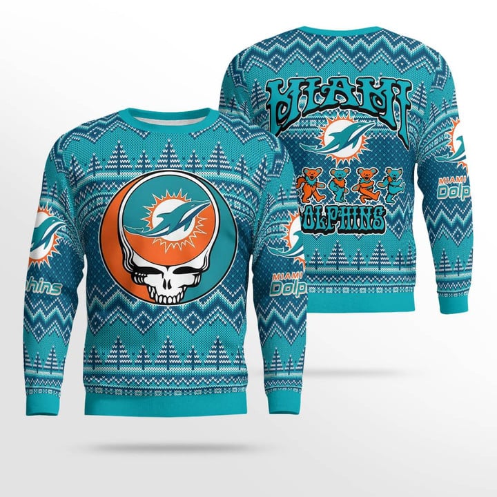 Miami Dolphins x Gradefull Dead Ugly Sweater