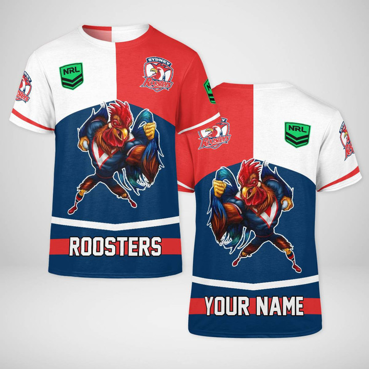 Personalized Roosters NRL 3D T-shirt
