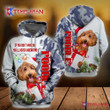 Merry Christmas Dogs Poodle 3D Full Printing