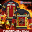 Personalized Name Canadian Firefighter 3D Full Printing