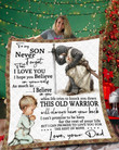 To My Son Knight Templar Quilt Blanket HQT- QTP001