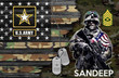 Personalized Canvas - U.S. Army Ranks - Personalized Name