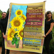 Sunflower Gift For Your Daughter Fleece Blanket tdh hqt-21dt002 Dreamship