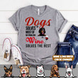 DOGS SOLVES MOST OF MY PROBLEMS Personalized Dog T-shirt NLA-16SH003 Dreamship