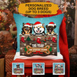 Pillow Christmas Dogs The Year We Stayed Home Personalized PHT-20MQ002 Dreamship
