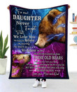 To Our Daughter | Love, Your Mom And Dad | Bear | Fleece Blanket 3D Printing Dreamship