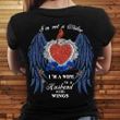 Personalized I'm Not A Widow I'm A Wife To A Husband With Wings T-shirt Dreamship S Black