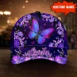 Personalized Name Butterfly Girl Cap tdh | hqt-30nq011