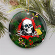 Christmas Skull Circle Ornament (1 sided) tdh hqt-14dq001 Dreamship
