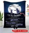 Gift To Daughter - Customize Name Fleece Blanket tdh hqt-21mq006 Dreamship