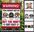 PERSONALIZED DOG Warning! You Might Get In But You Won't Get Out Flag HTT-FTT529 Flag Dreamship 12x18in
