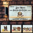 Personalized Custom Bar & Grill Dogs Horizontal Printed Metal Sign PHT-29TP016