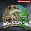 Personalized Name Camo NORTHERN PIKE fishing Classic Caps