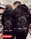 Personalized Till Our Last Breath Skull Biker Couple Hoodie NVL-2d-couple-skull Dreamship