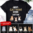 BEST CAT MOM EVER PERSONALIZED T-shirt NTP-16TQ002 Dreamship