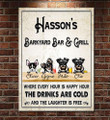 Personalized Custom Bar & Grill Dogs Canvas PHT-15TP050 Canvas 2 Dreamship