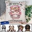 Personalized Dog THE ROAD TO MY HEART IS PAVED WITH PAW PRINTS Pillow DHL-20TQ006