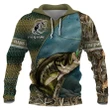 BASS SCALE FISHING CAMO PERSONALIZED 3D Full Printing Hoodie