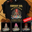 Personalized February Girl & Yoga T-shirt Dreamship