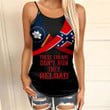 Mississippi Flag With Confederate Flag Skull Woman Cross Tank Top  tdh | hqt-35va009