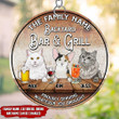 Personalized The Family Name, Cat Breed ,Name and Drink Backyard Bar & Grill PRINTS Suncatcher tdh | HQT-41VN001