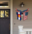 Colorado Flag Eagle Cut Metal Sign hqt-49xt024