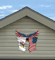 Illinois Flag Eagle Cut Metal Sign hqt-49xt029