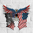 Eagle Flag Cut Metal Sign hp-49hl006