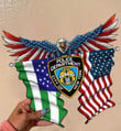New York City Police Department Eagle Flag Cut Metal Sign HTT01JUN21XT1
