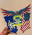 Connecticut State Police Eagle Flag Cut Metal Sign HTT01JUN21XT5