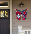 Arkansas With Confederate Flag Eagle Flag Cut Metal Sign HQT01JUN49SH017