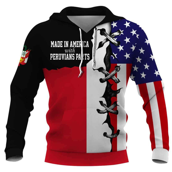 Peruvian nationality hoodie 3D Full Printing