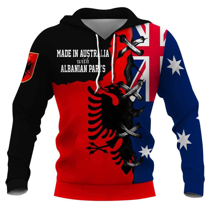 Made in Australia with Albanian parts hoodie 3D Full Printing