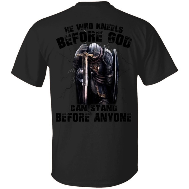 Knight templar he who kneels before god t-shirt