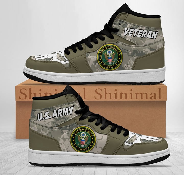 US ARMY VETERAN  Limited edition 3D Sneakers Leather